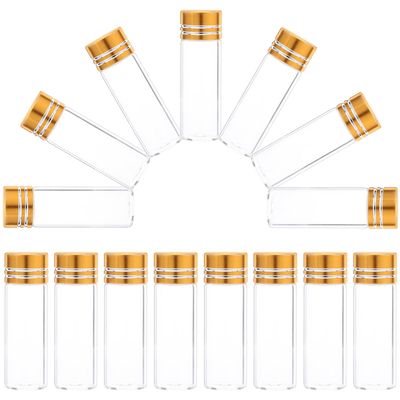 HAPINARY 24-Piece Empty Clear Glass Bottles with Caps for Perfume and Essential Oils