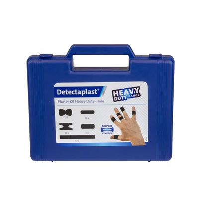 Detectaplast First Aid Kit, 58 Pieces, Black Bandages