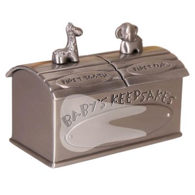 Baby Tooth Keepsake Box with Animal Motifs