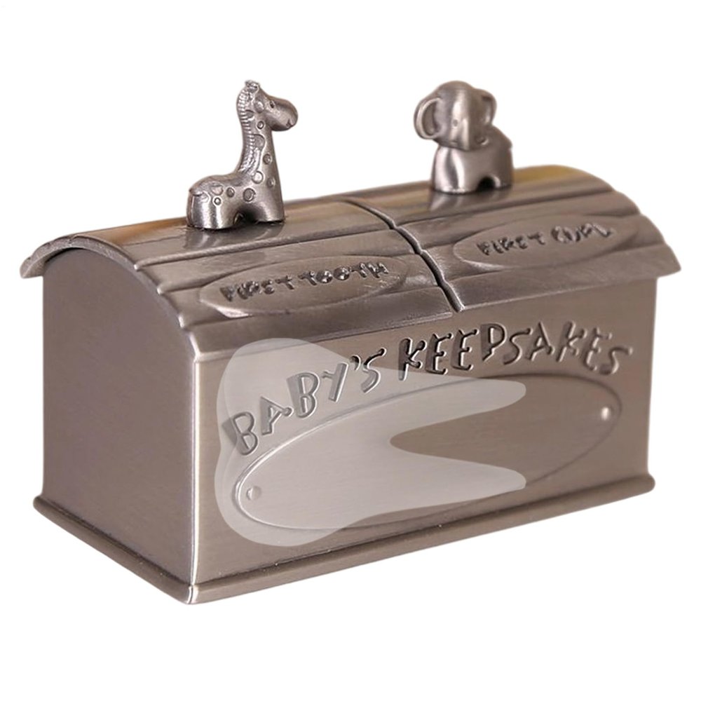 Baby Tooth Keepsake Box with Animal Motifs
