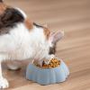 Pumpkin-Shaped Inclined Stainless Steel Pet Bowl view 3