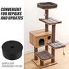 DOITOOL 2-Piece Replacement Plugs for Cat Trees, Black Plastic view 3
