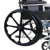 61 cm Large Wheelchair Push Rim Covers, 1 Pair, Silicone, Non-Slip, Wear-Resistant, Black view 1