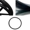 61 cm Large Wheelchair Push Rim Covers, 1 Pair, Silicone, Non-Slip, Wear-Resistant, Black view 2