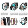 61 cm Large Wheelchair Push Rim Covers, 1 Pair, Silicone, Non-Slip, Wear-Resistant, Black view 4