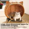 Dog Stroller for Small Dogs | Retro Rattan Pet Carrier for Cats, Dogs & Small Animals view 2
