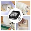 Stainless Steel Cat Litter Box with Scoop, Splash-Resistant, for Small and Medium Cats view 4