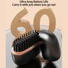 dijiusidy Portable Hair Straightening Brush, Mini Hair Straightener with 3-Level Temperature Control, Rechargeable, Black view 3