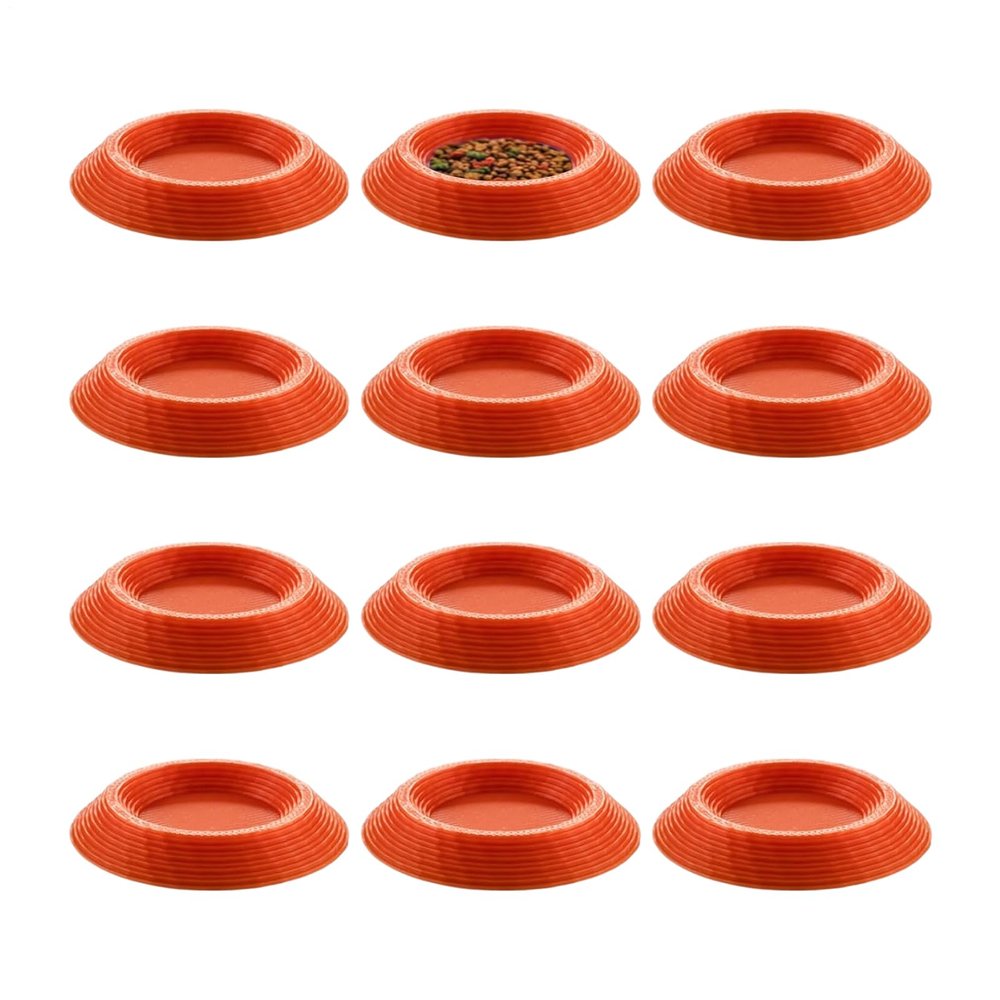 Generic Feeding Bowl for Isopods | 12 Non-Slip Bowls for Terrariums