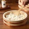 Wooden Sushi Rice Mixing Tub with Spoon for Authentic Japanese Cooking view 2