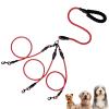 3-in-1 Dog Leash for 1, 2, or 3 Dogs, No-Tangle Swivel, Durable Nylon with Padded Handle view 1