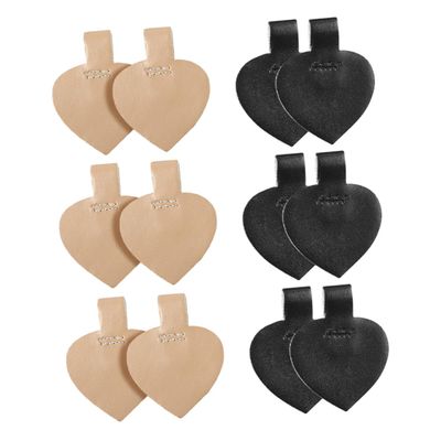 Uonlytech 6 Pairs Self-Adhesive PU Leather Heel Protectors