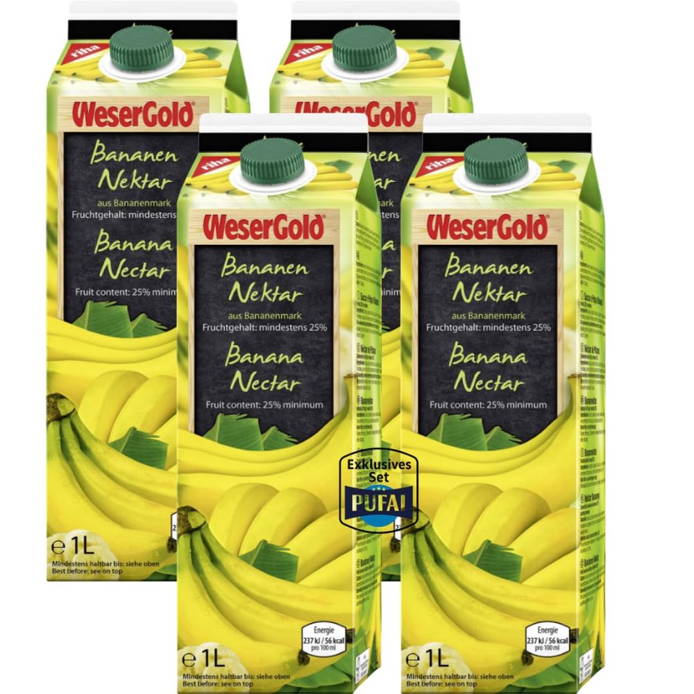 Banana Nectar 1 L, Pack of 4