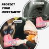 ZSUUGJ Car Seat Protector, Cute Siamese Cat Design, Durable Anti-Kick Waterproof Mat for Cars, Trucks, and SUVs view 4