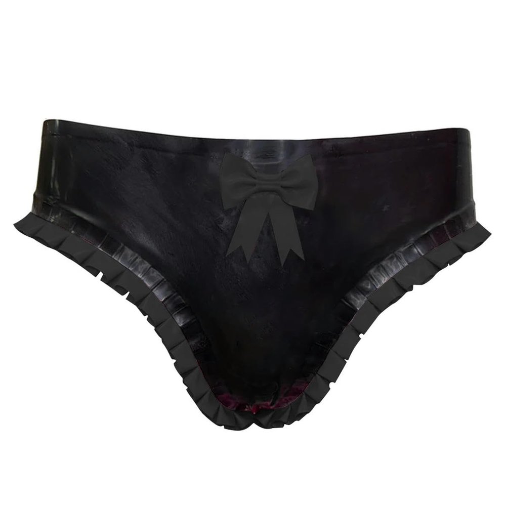 XINLIANYI Women's PVC Leather Briefs, Unisex, Adjustable, Black, 4XL