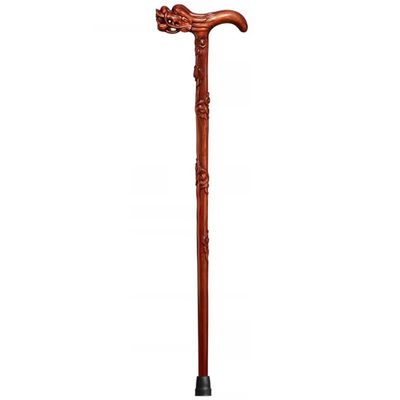 Wooden Walking Cane with Wrist Strap, 80 cm