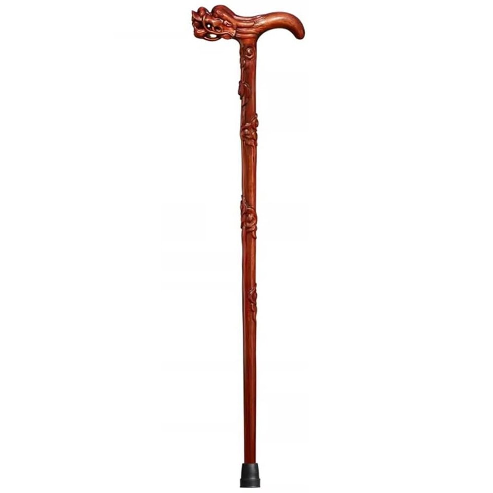 Wooden Walking Cane with Wrist Strap, 80 cm