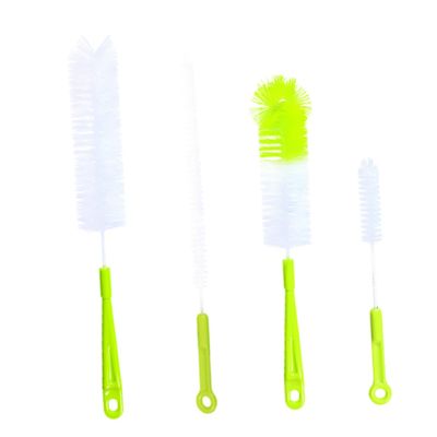 Yardwe 4-Piece Bottle Brush Set with Long Handles, Lightweight PP and Nylon Brushes for Hard-to-Reach Areas in Water and Baby Bottles