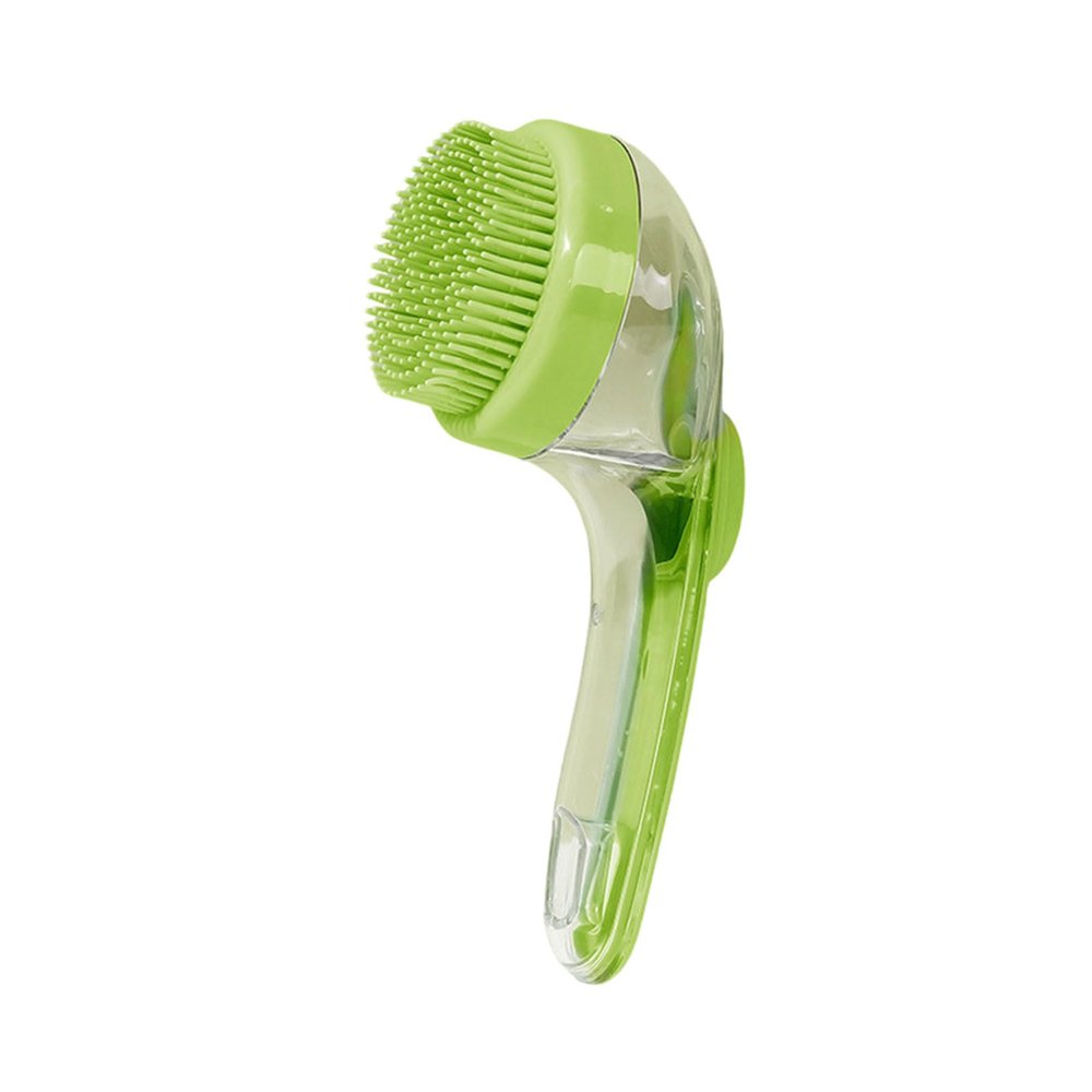 Btgghytr Dog Massage Brush with Long Handle and Shampoo Dispenser