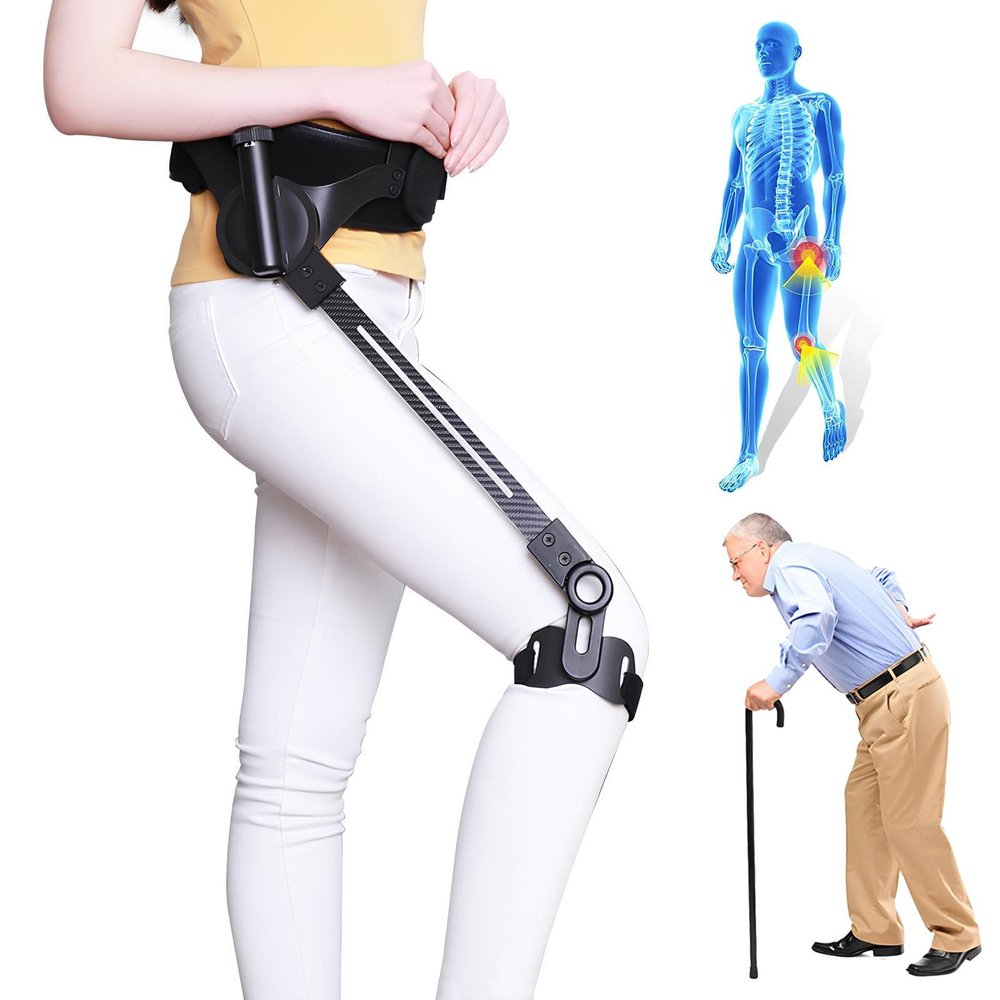 GDHKDDFL Adult Walking Aid, Portable Leg Rehabilitation Trainer, 3-Level Adjustable Strength