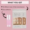 24-Piece French Nude Press-On Toenail Set with Glue view 3