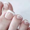 24-Piece French Nude Press-On Toenail Set with Glue view 4