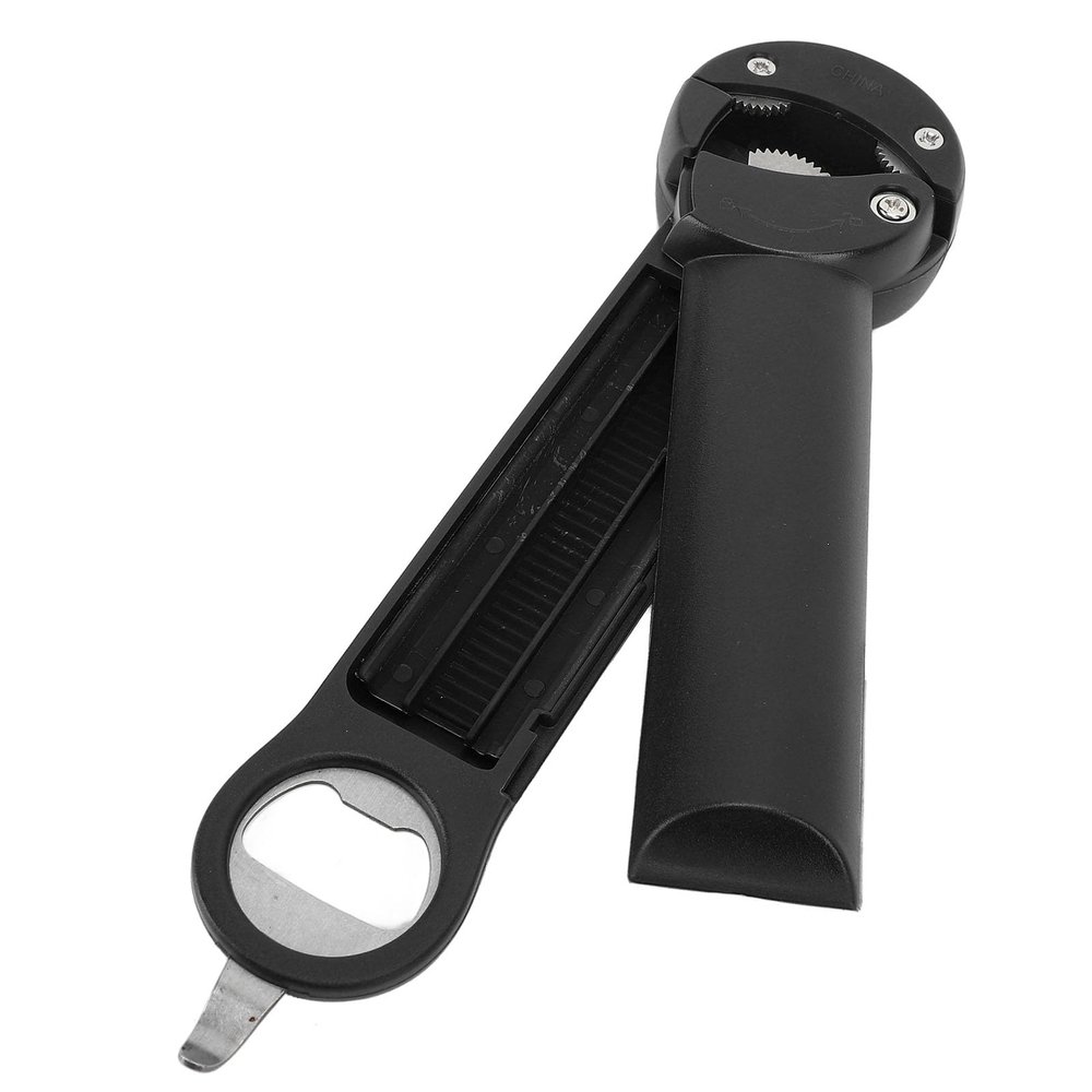 BONKZEBU Retractable Stainless Steel Bottle Opener, Adjustable Multifunctional Opener, Black