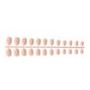 AMSLSIU Pack of 24 Short Ballerina Coffin False Nails, French Style, DIY Acrylic Nails, 18 Flesh Color view 1