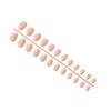 AMSLSIU Pack of 24 Short Ballerina Coffin False Nails, French Style, DIY Acrylic Nails, 18 Flesh Color view 3