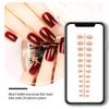 AMSLSIU Pack of 24 Short Ballerina Coffin False Nails, French Style, DIY Acrylic Nails, 18 Flesh Color view 4