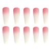 AMSLSIU Gradient Pink Matte Coffin Press-On Nails, Type 1 view 1