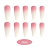 AMSLSIU Gradient Pink Matte Coffin Press-On Nails, Type 1 view 4