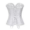 Women's Full-Bust Corset Bustier Top, White, 4XL view 3