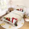 Odot Christmas Toddler Bedding Set for Girls and Boys, Microfiber Duvet Cover and Pillowcase, Christmas Ball A, 100 x 135 cm view 2