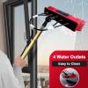 Window Cleaning Brush with Soap Dispenser and Water-Fed Telescoping Pole view 2