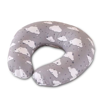SHANNA Nursing Pillow: Cotton Infant Feeding Pillow, Multifunctional Pregnancy Pillow for Mom, Fiber-Filled, Ergonomic Support (Pattern 2—Clouds and Stars)