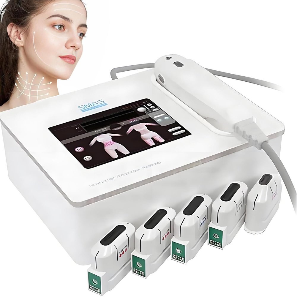 YANDDEA Professional 7D HIFU Device for Face and Body Lifting, 5 Adjustable Depths, 5 Heads