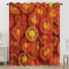 Generic Tomato Vegetable Blackout Thermal Curtains, 3D Red and Yellow Eyelet Curtains for Kids' Bedroom, Bedroom or Living Room, 2 Panels, H 215 x W 110 cm view 1