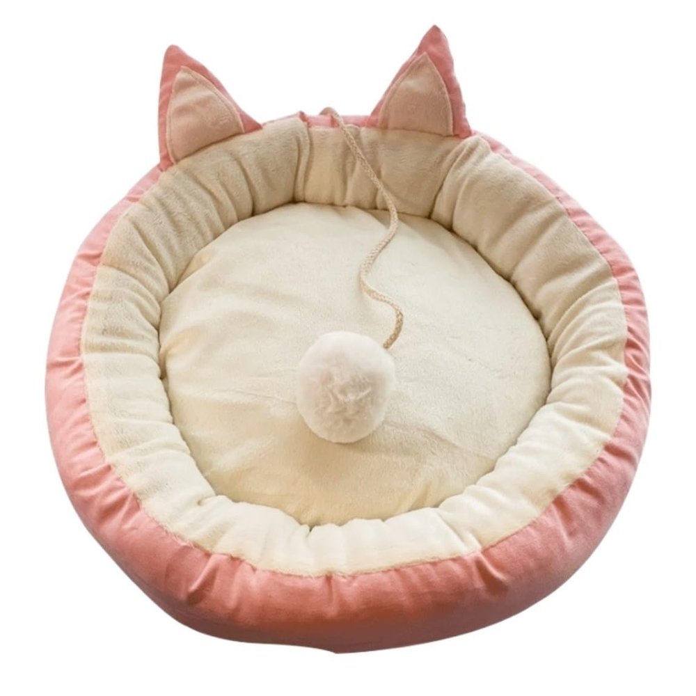 IWENZHKPA Triangle Cave Bed for Dogs and Cats, Pink, 44 x 44 cm