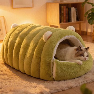 Small Closed Cat Bed, Warm, Soft, Comfortable & Washable