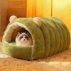Small Closed Cat Bed, Warm, Soft, Comfortable & Washable view 2