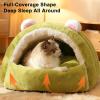 Small Closed Cat Bed, Warm, Soft, Comfortable & Washable view 4