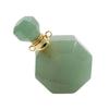 YOPI Polygonal Crystal Stone Perfume Bottle Stainless Steel Pendant for Essential Oils (White/Black Agate) view 2