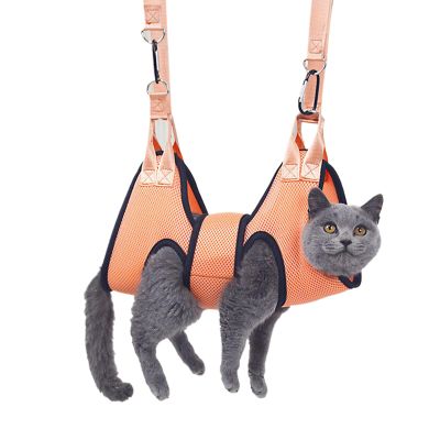 Pet Grooming Hammock 17.7-28.1in | Ergonomic Harness & Nail Clipper Holder | Safe Anti-Scratch Harness for Cats & Dogs, Grooming Sling for Home & Salon