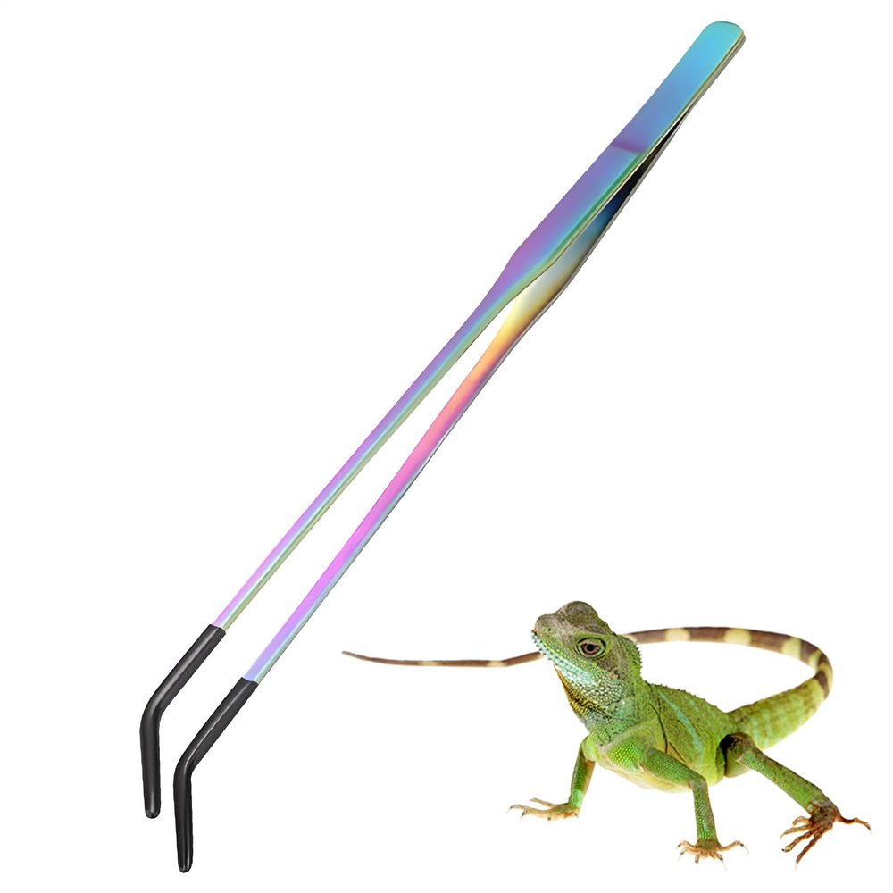 Feeding Tweezers - Long Curved Reptile Tool