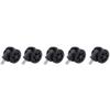 5-Pack Universal Swivel Casters, 360° Rotation, Low-Noise Plastic Wheels for Luggage and Furniture (Black) view 1