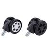5-Pack Universal Swivel Casters, 360° Rotation, Low-Noise Plastic Wheels for Luggage and Furniture (Black) view 3