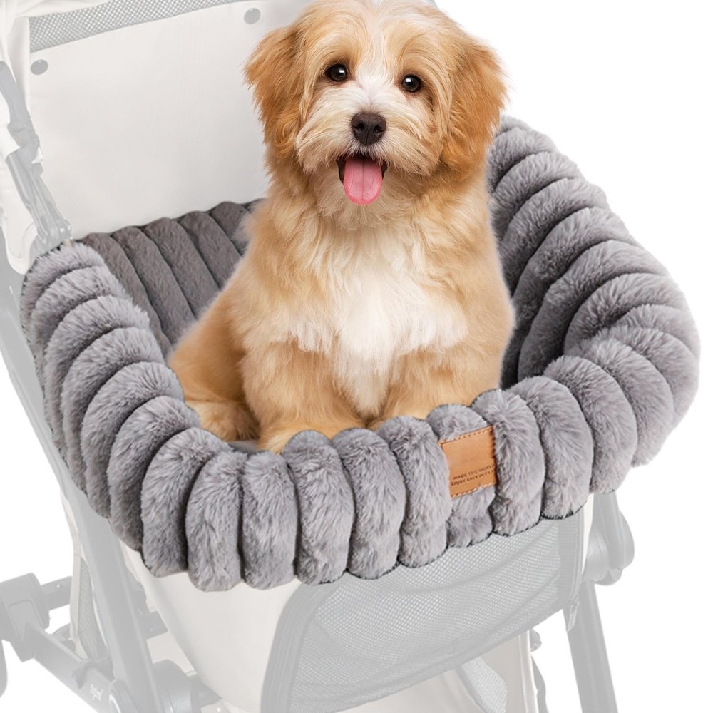 Mppchhn Dog Stroller Cushion, Plush Warm Washable Mat