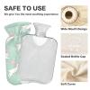 Hot Water Bottle with Cute White Rabbit, Mint Green, Soft Velvet Cover, for Neck, Shoulders and Menstrual Cramps, Size M view 4