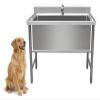 WEKONUMEX Stainless Steel Pet Grooming Tub, Various Sizes (Depth: 16 in/40 cm, 47 in/120 cm) view 1